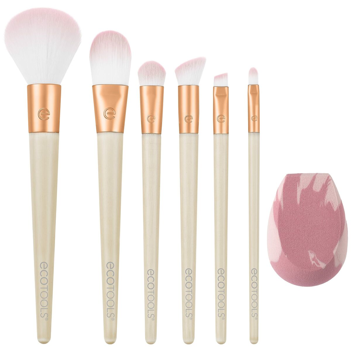 Conjunto de Pincéis de Maquilhagem Ecotools Wrapped In Glow Edição limitada 7 Peças