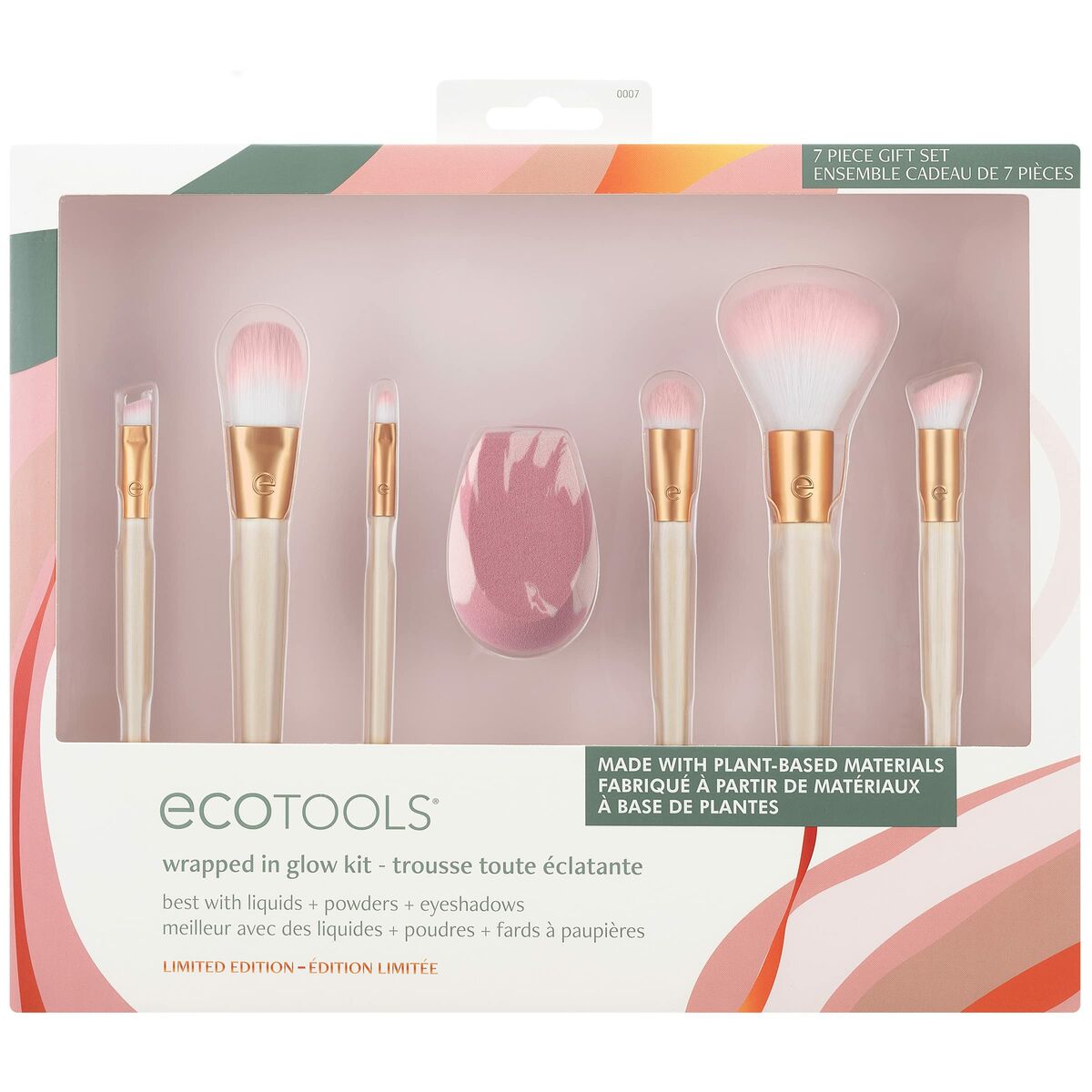 Conjunto de Pincéis de Maquilhagem Ecotools Wrapped In Glow Edição limitada 7 Peças