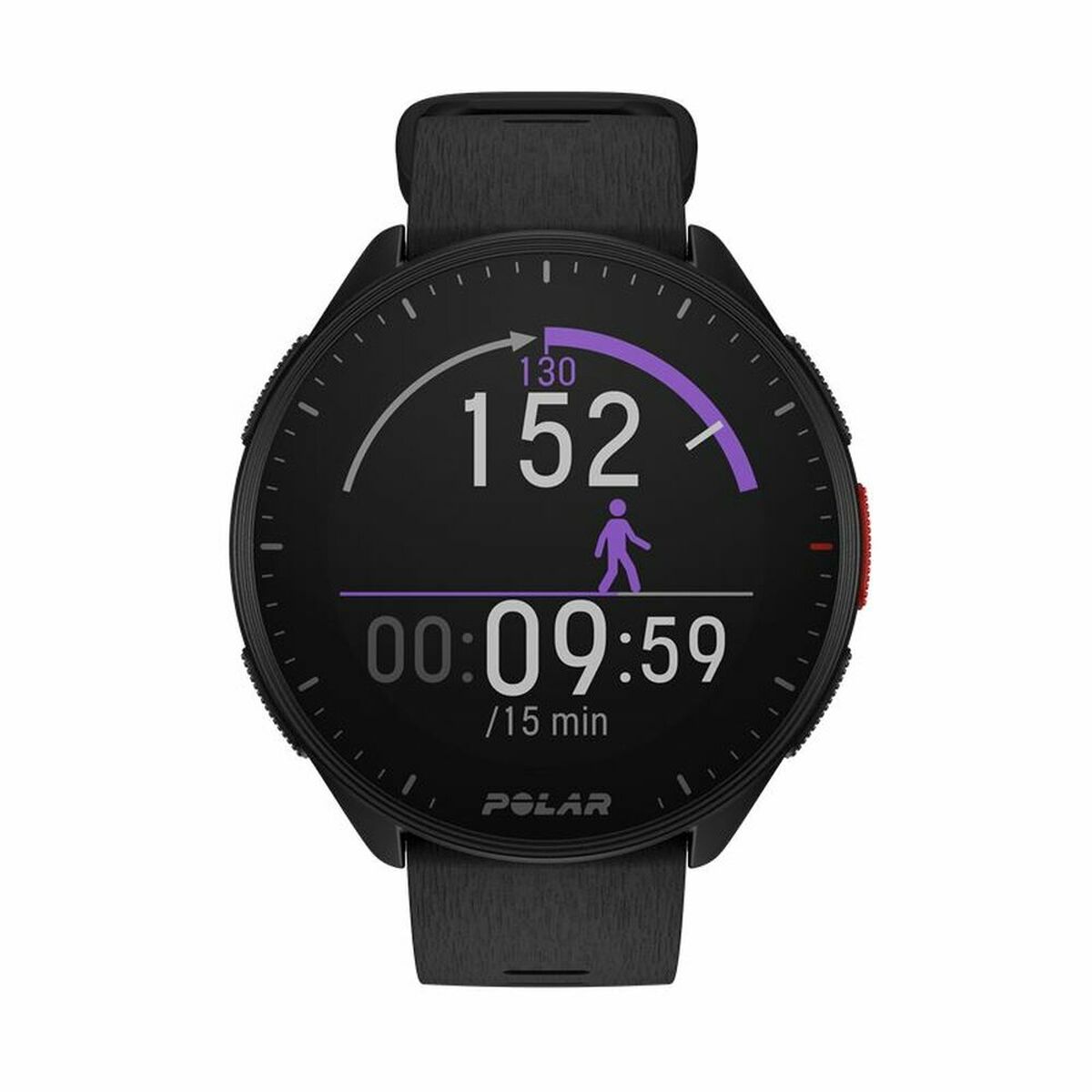 Smartwatch com Pedómetro Polar Preto 1,2" Ø 45 mm