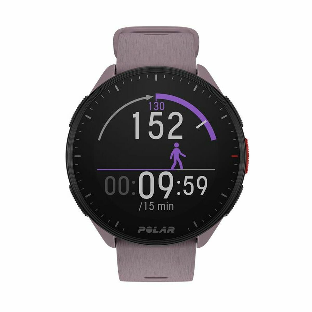 Smartwatch com Pedómetro Running Polar Roxo 1,2"