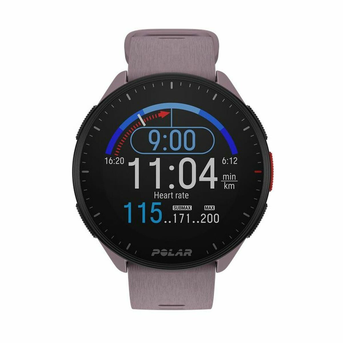 Smartwatch com Pedómetro Running Polar Roxo 1,2"