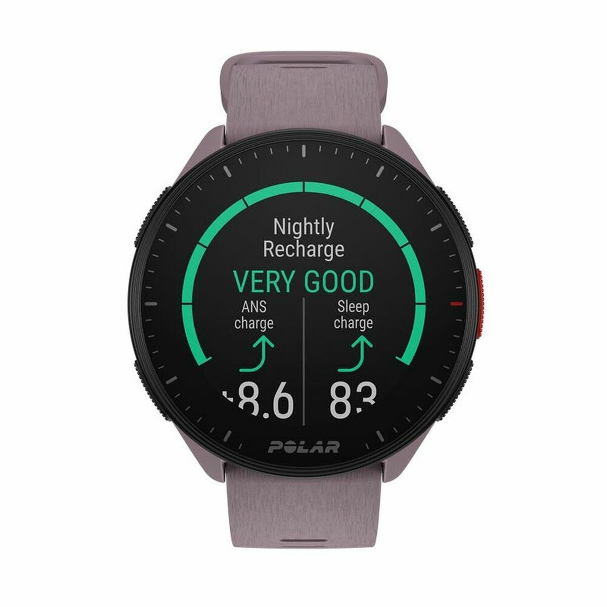 Smartwatch com Pedómetro Running Polar Roxo 1,2"