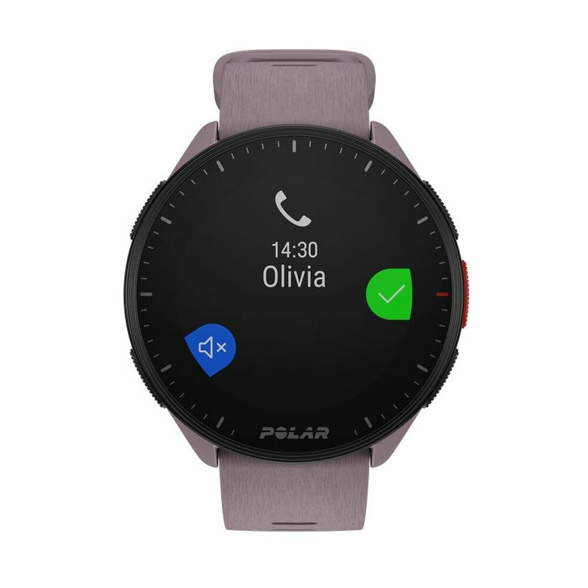 Smartwatch com Pedómetro Running Polar Roxo 1,2"