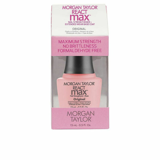 Endurecedor de Unhas Morgan Taylor React Max Original 2 em 1 Camada base 15 ml