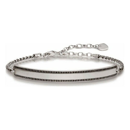 Thomas Sabo Unisex-Armband LBA0009-643-11 Silber Schwarz 19 cm 15-18 cm