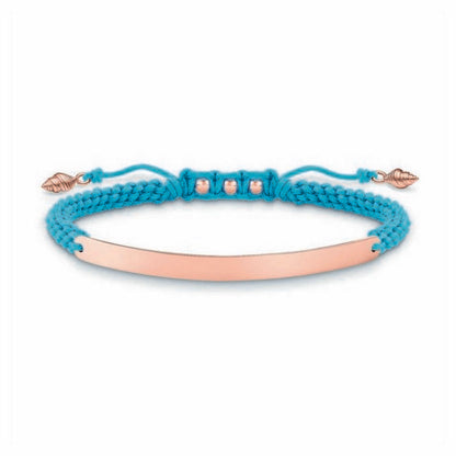 Thomas Sabo Damen-Armband LBA0062-597-1 Blau Roségold Silber