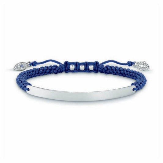 Bracelete feminino Thomas Sabo LBA0066-897-1 16 - 19 cm Prateado Azul 21 cm