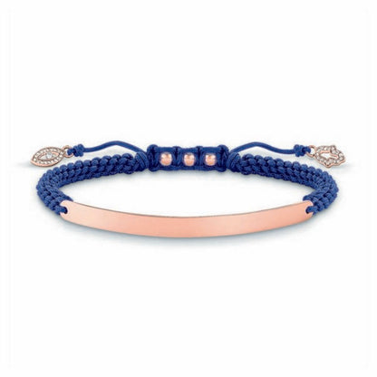 Thomas Sabo Damen-Armband LBA0068-898-1 Blau Roségold Silber