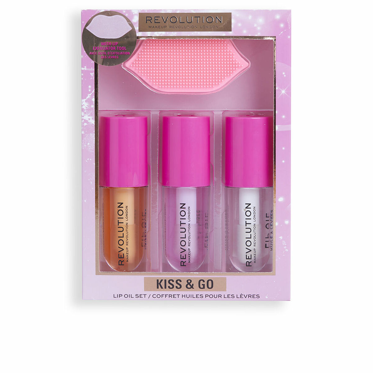 Conjunto de Maquilhagem Revolution Make Up Kiss & Go 4 Peças