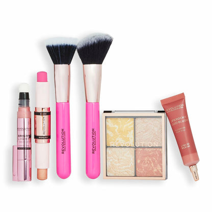 Conjunto de Maquilhagem Revolution Make Up Blush & Glow 6 Peças