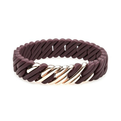 Bracelete feminino TheRubz Silicone Aço inoxidável Aço/Silicone