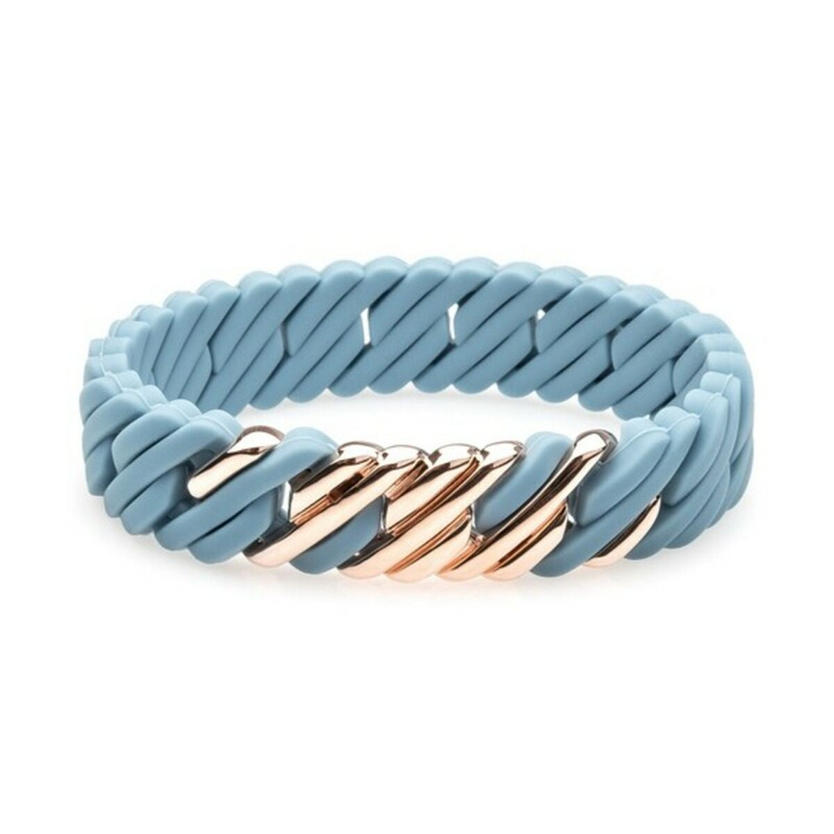 Bracelete feminino TheRubz Silicone Aço inoxidável Aço/Silicone