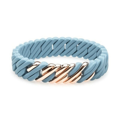 Bracelete feminino TheRubz Silicone Aço inoxidável Aço/Silicone