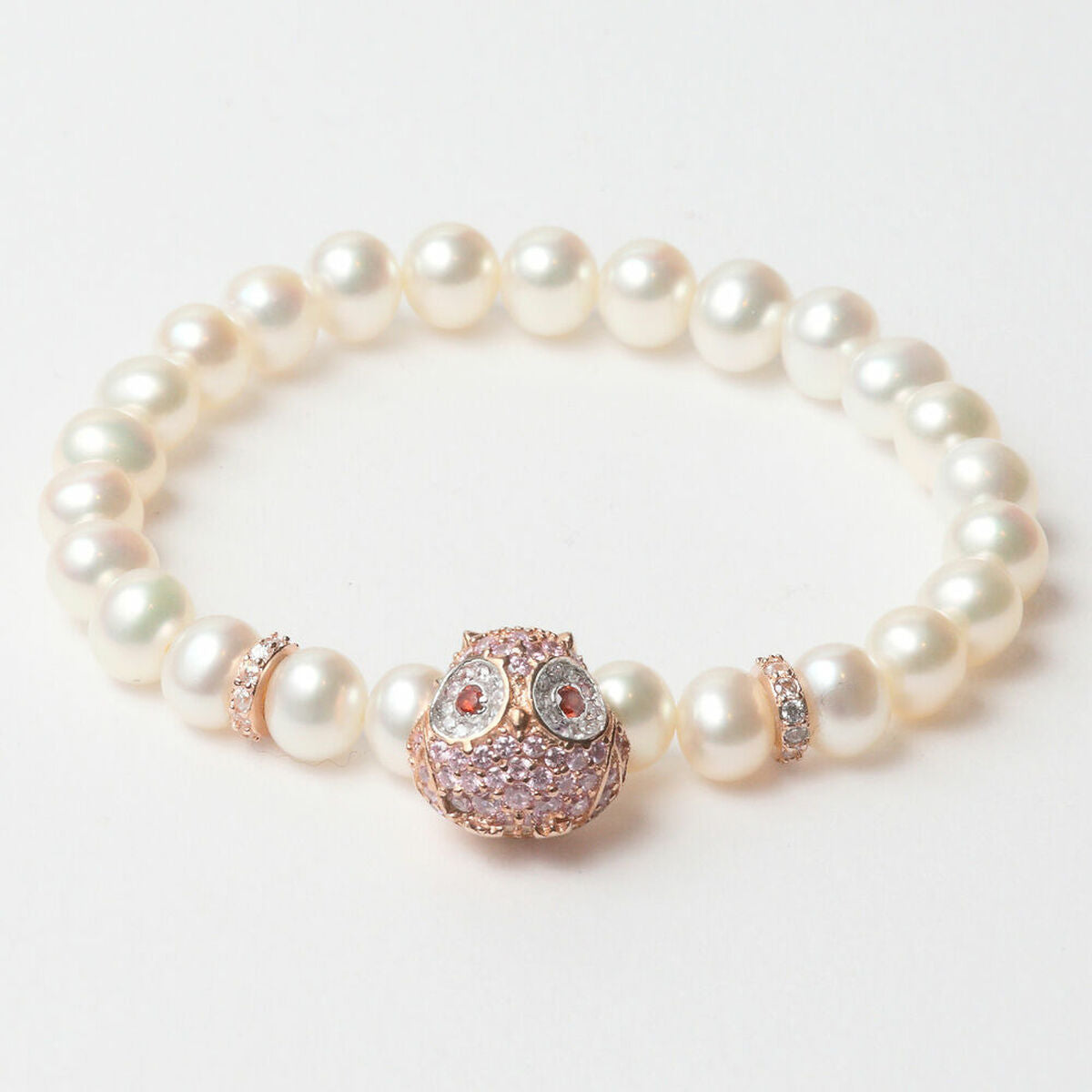 Lancaster JLA-BR-OWL-2-WH 16mm Women's Bracelet