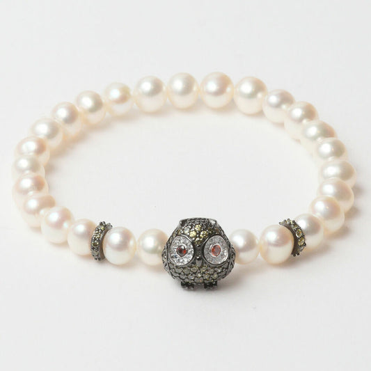 Lancaster JLA-BR-OWL-3-WH 16mm Women's Bracelet