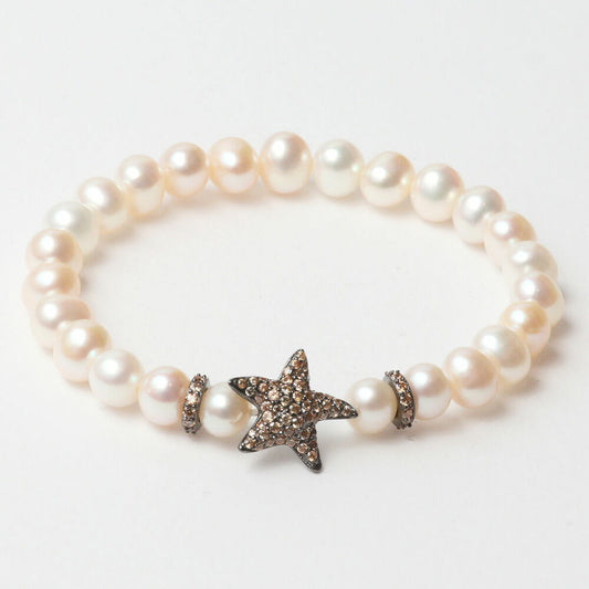 Lancaster JLA-BR-STAR-4-WH 16mm Women's Bracelet