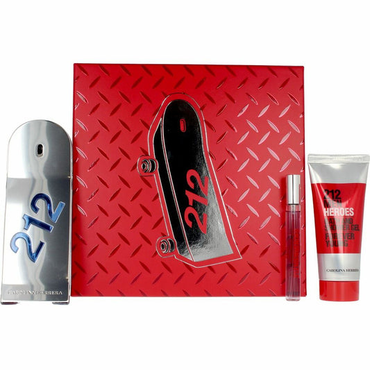 Conjunto de Perfume Homem Carolina Herrera 212 Men Heroes 3 Peças