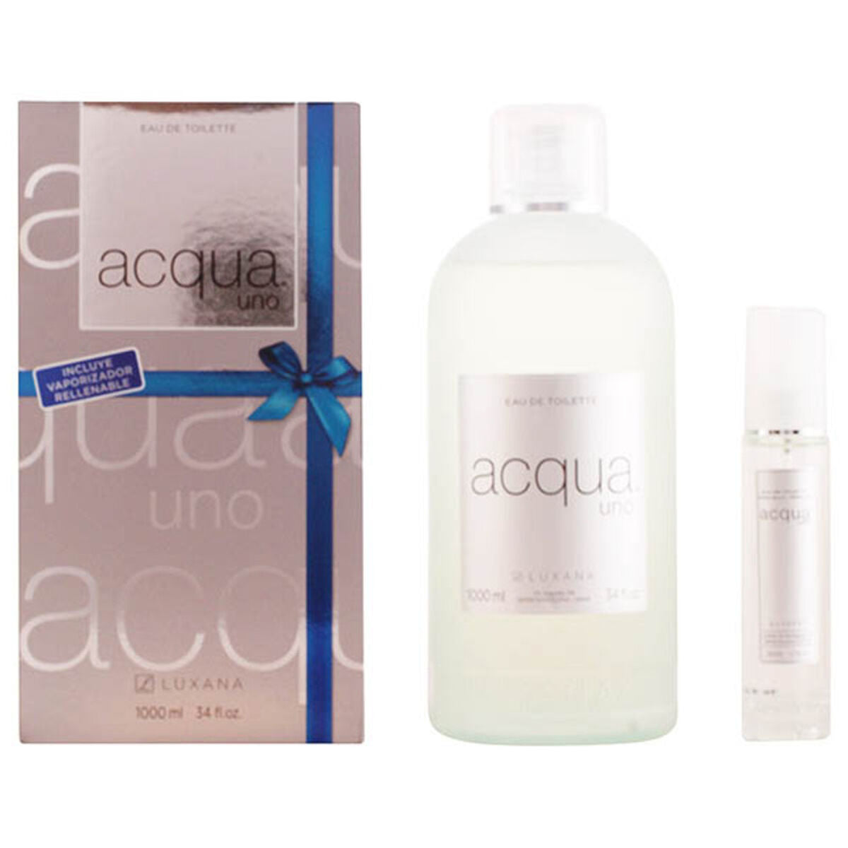 Conjunto de Perfume Mulher Acqua Uno Luxana (2 pcs)