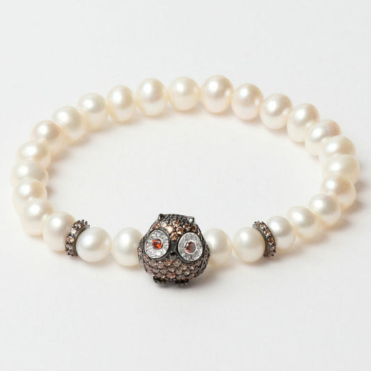 Lancaster JLA-BR-OWL-4-WH 16mm Women's Bracelet