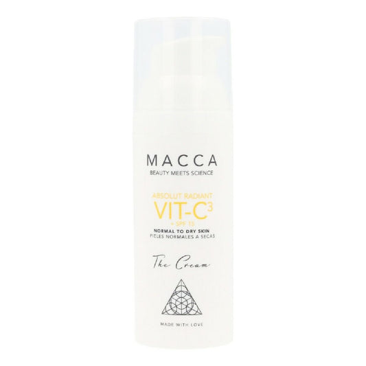 Macca Absolut Radiant VIT-C3 Aufhellende Creme für trockene Haut Spf 15 (50 ml)