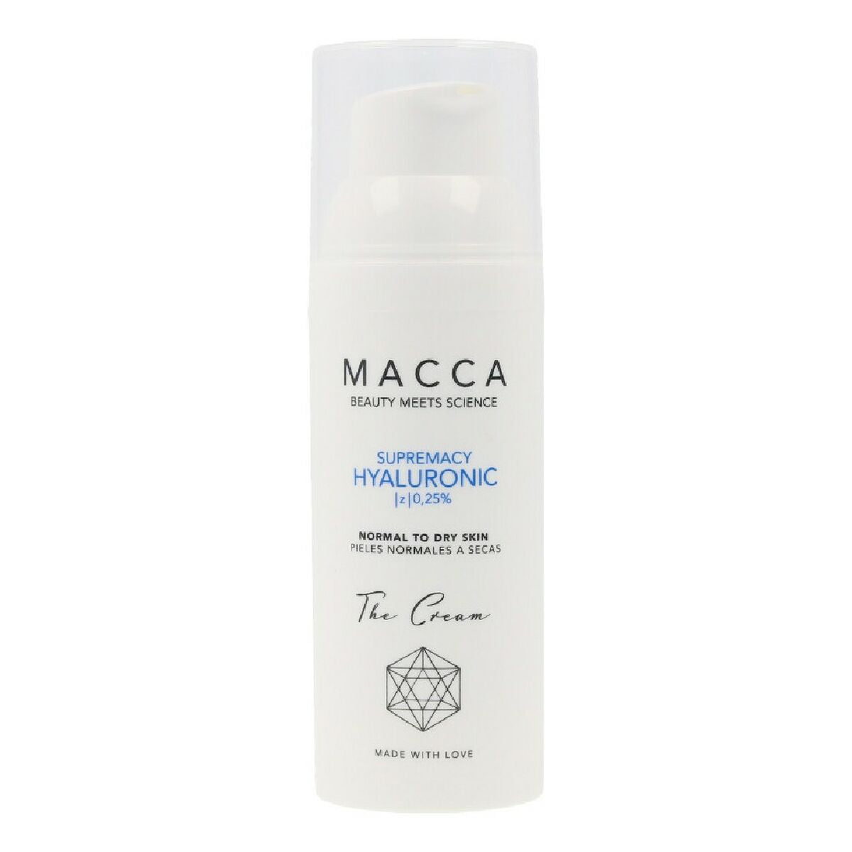 Creme Hidratante Intensivo Supremacy Hyaluronic Macca 0,25% Ácido Hialurónico Pele Seca (50 ml)