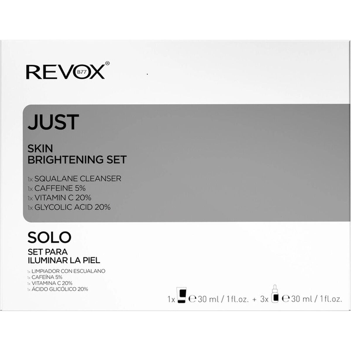 Revox B77 Just Skin Brightening Unisex Kosmetikset 4-teilig