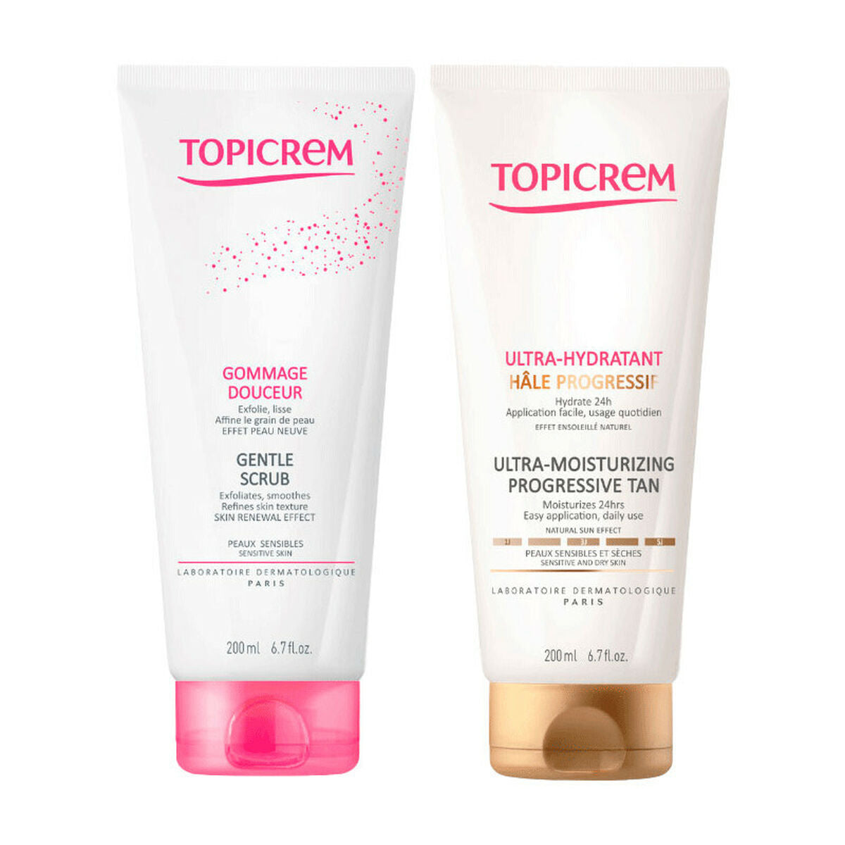 Autobronzeador Corporal Topicrem Progressive Tan 2 Peças