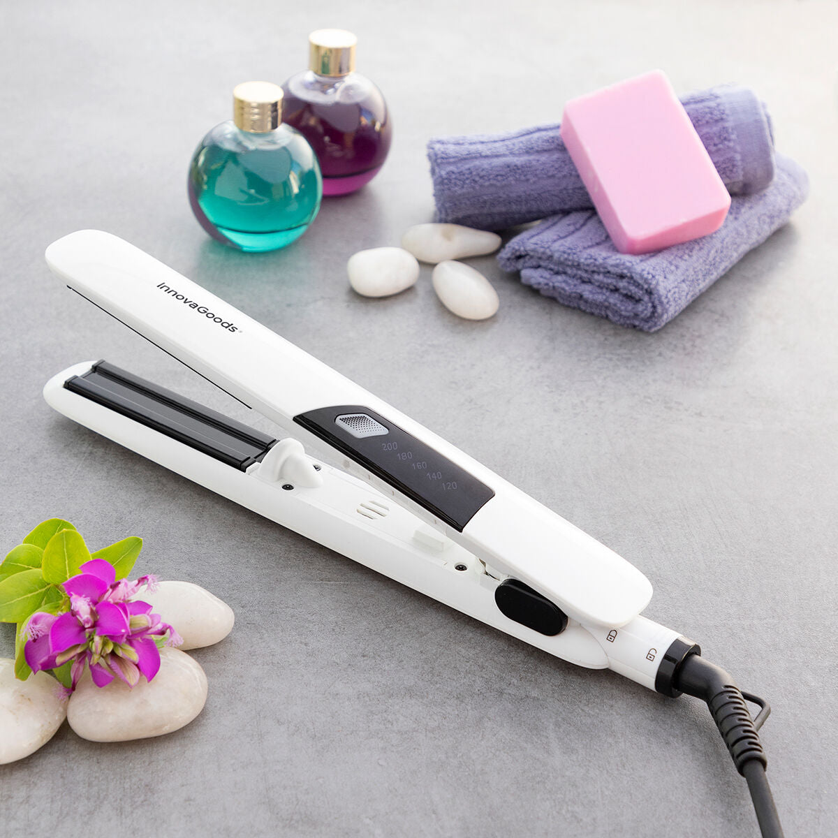 Ferro Cerâmico para Cabelo com Vapor Stemio InnovaGoods 36 W